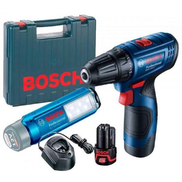 BOSCH Аккумуляторная дрель-шуруповерт + Фонарик GLI 12V-300, фото  | SNABZHENIE.com.ua