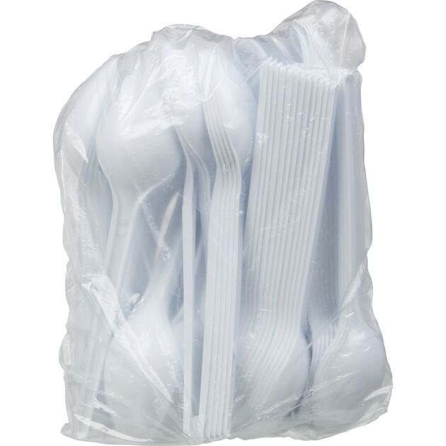 BUROCLEAN Ложка столовая одноразовая, белая, 100шт, фото , изображение 2 | SNABZHENIE.com.ua