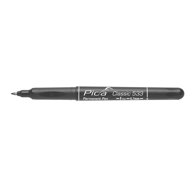 PICA Маркер перманентный Pica Classic 533/46 Permanent Pen FINE, ультратонкий чёрный 0,7мм, фото , зображення 2 | SNABZHENIE.com.ua