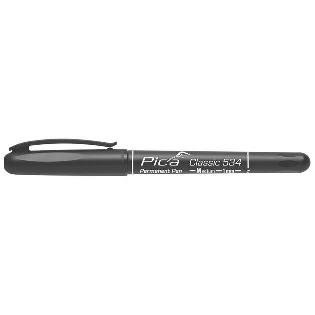 PICA Маркер перманентный Pica Classic 534/46 Permanent Pen Medium, тонкий чёрный, фото  | SNABZHENIE.com.ua