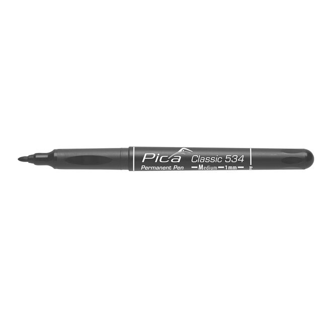 PICA Маркер перманентный Pica Classic 534/46 Permanent Pen Medium, тонкий чёрный, фото , зображення 2 | SNABZHENIE.com.ua