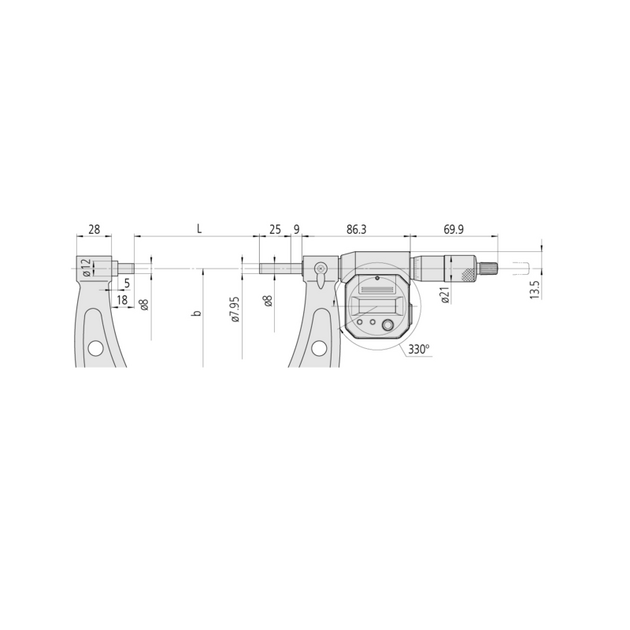 MITUTOYO Цифровой микрометр, 475-500мм, фото , зображення 2 | SNABZHENIE.com.ua