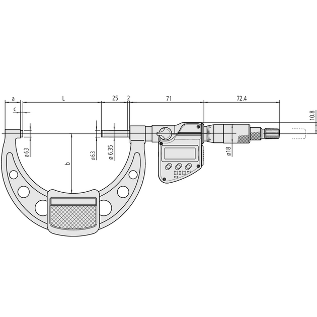 MITUTOYO Микрометр для наружных измерений 75-100mm, фото , изображение 2 | SNABZHENIE.com.ua