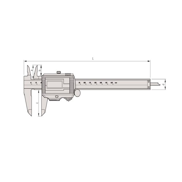 MITUTOYO Штангенциркуль ABSOLUTE Solar Digimatic с питанием от солнечных элементов IP67 150 мм 0-150мм, тонк, фото , изображение 2 | SNABZHENIE.com.ua