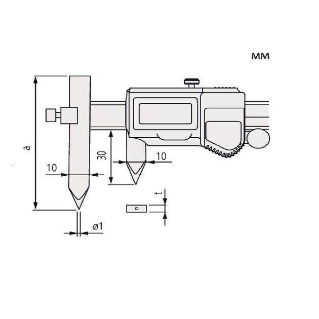 MITUTOYO Штангенциркуль с регулируемой губкой, фото , изображение 2 | SNABZHENIE.com.ua