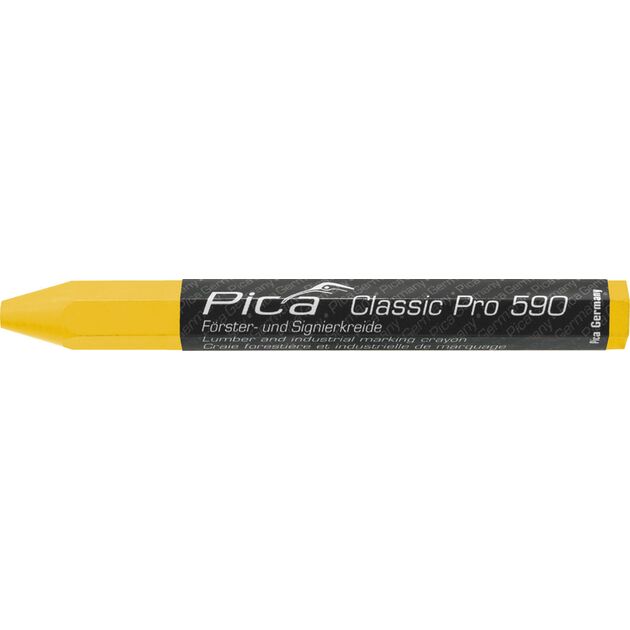 PICA Промышленный маркер на восковой-меловой основе Pica Classic PRO 590/44, желтый, фото  | SNABZHENIE.com.ua