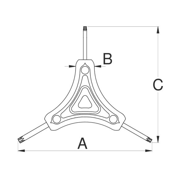 Ключ трехсторонний с профилем TORX, фото , изображение 2 | SNABZHENIE.com.ua