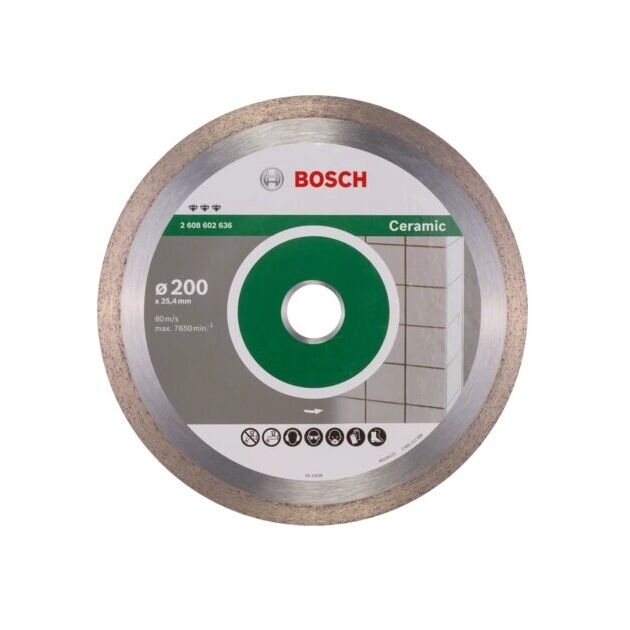 BOSCH Алмазный отрезной круг PRO Ceramic для резцов по плитке, диаметр отверстия 25,4 мм, фото  | SNABZHENIE.com.ua