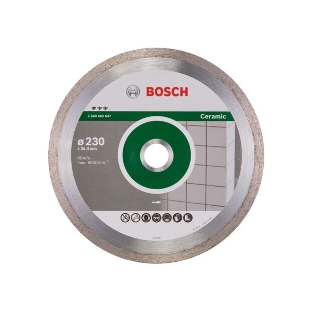 BOSCH Алмазный отрезной круг PRO Ceramic для резцов по плитке, диаметр отверстия 25,4 мм, фото  | SNABZHENIE.com.ua