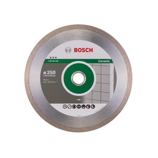 BOSCH Алмазный отрезной круг PRO Ceramic для резцов по плитке, диаметр отверстия 25,4 мм, фото  | SNABZHENIE.com.ua