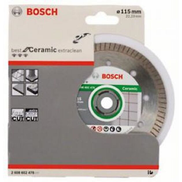 BOSCH Алмазный отрезной круг PRO Ceramic для небольших угловых шлифмашин, диаметр отверстия 22,23 мм., фото , изображение 2 | SNABZHENIE.com.ua