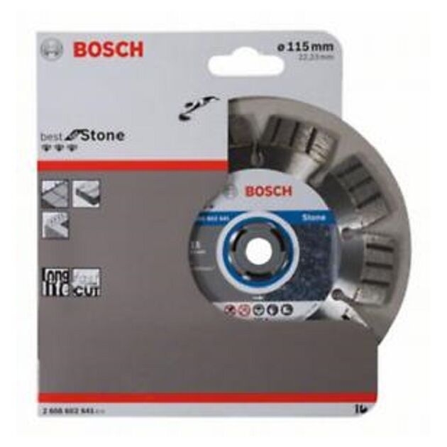 BOSCH Алмазный отрезной круг PRO Stone для небольших угловых шлифмашин, диаметр отверстия 22,23 мм., фото , изображение 2 | SNABZHENIE.com.ua