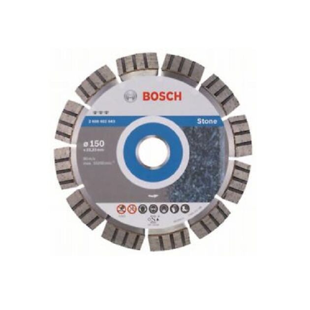 BOSCH Алмазный отрезной круг PRO Stone для больших угловых шлифмашин, диаметр отверстия 22,23 мм., фото  | SNABZHENIE.com.ua