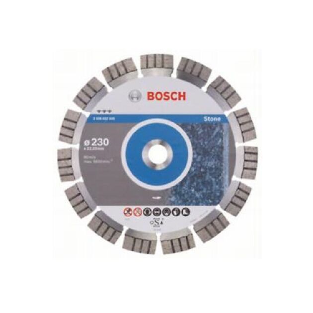 BOSCH Алмазный отрезной круг PRO Stone для больших угловых шлифмашин, диаметр отверстия 22,23 мм., фото  | SNABZHENIE.com.ua