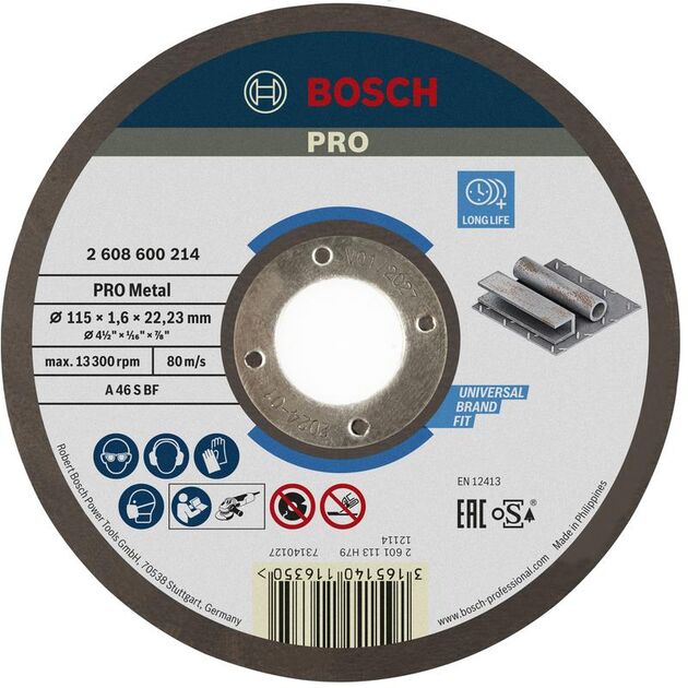 BOSCH Армированный отрезной круг PRO Metal, фото , изображение 2 | SNABZHENIE.com.ua
