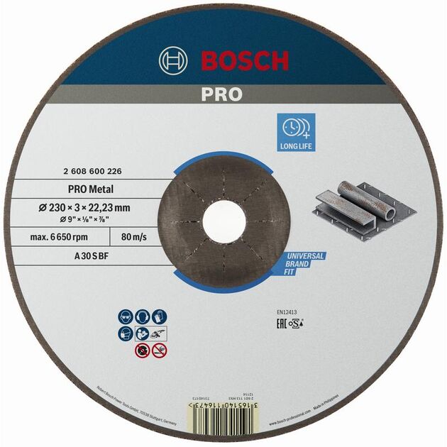 BOSCH Армированный отрезной круг PRO Metal, фото , изображение 2 | SNABZHENIE.com.ua