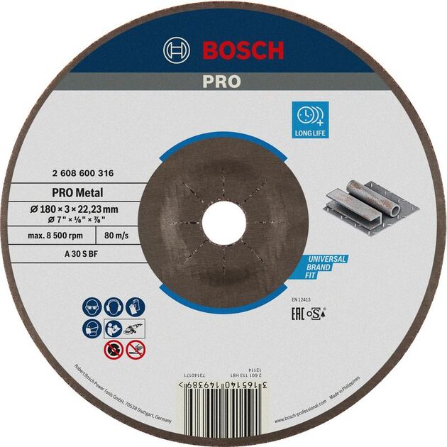 BOSCH Армированный отрезной круг PRO Metal, фото , изображение 2 | SNABZHENIE.com.ua