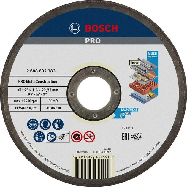 BOSCH Армированный отрезной круг Bonded PRO Multi, фото , изображение 2 | SNABZHENIE.com.ua