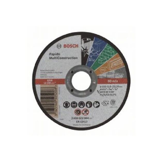 BOSCH Армированный отрезной круг Bonded PRO Multi Construction для небольших угловых шлифмашин, диаметр о, фото  | SNABZHENIE.com.ua