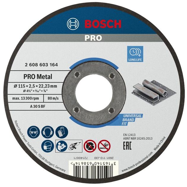 BOSCH Армированный отрезной круг PRO Metal, фото , изображение 2 | SNABZHENIE.com.ua