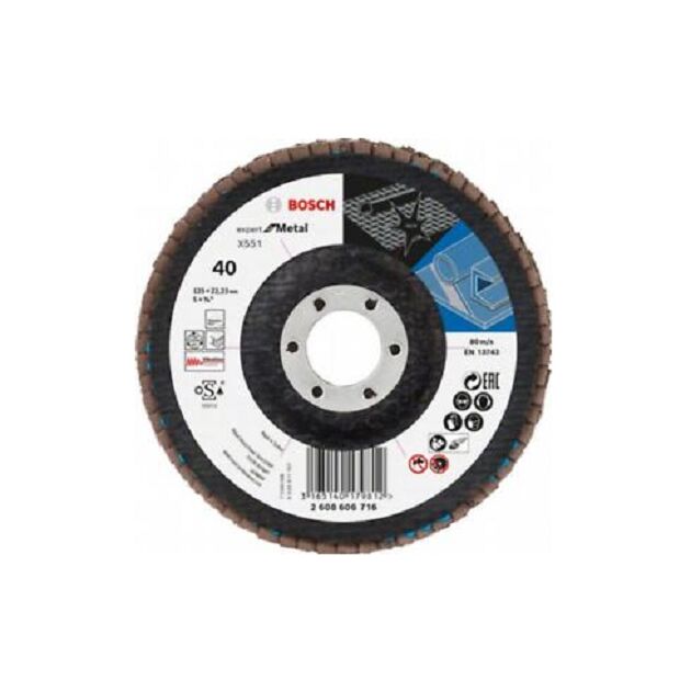 BOSCH Лепестковые шлифовальные диски, угловые, фото , зображення 3 | SNABZHENIE.com.ua