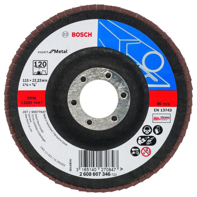 BOSCH Лепестковые шлифовальные диски, угловые, для небольших угловых шлифмашин, фото , изображение 4 | SNABZHENIE.com.ua