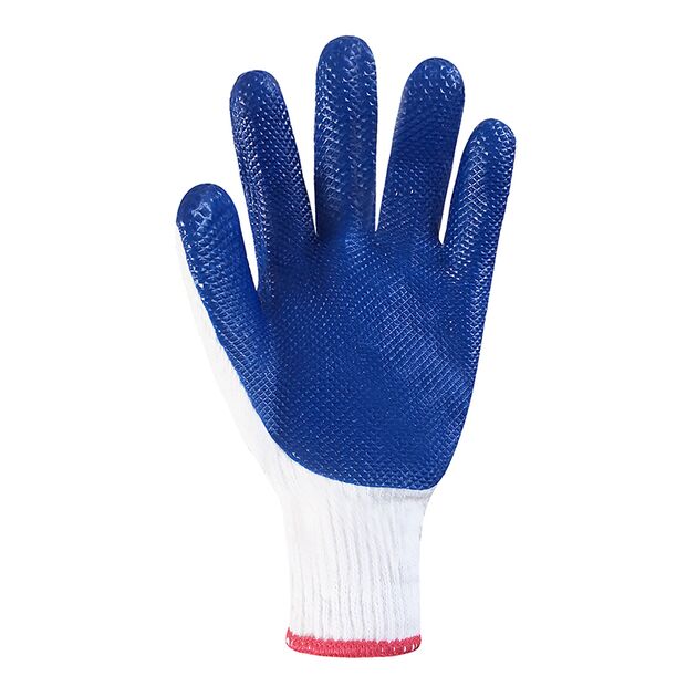 Перчатки "Скляр" белые с синим латексным покрытием SGL9459 "б", фото , изображение 2 | SNABZHENIE.com.ua