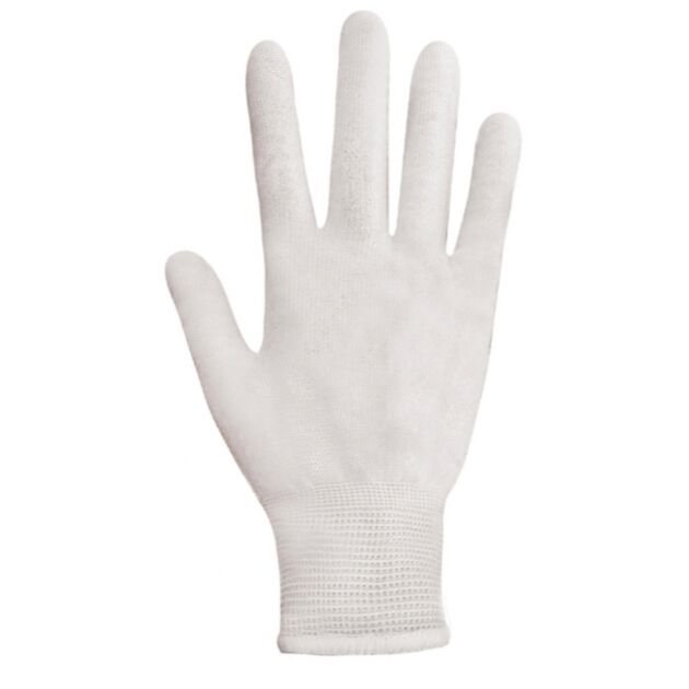 Перчатки синтетические белые без ПВХ точки 760810, 10 размер, фото , изображение 2 | SNABZHENIE.com.ua