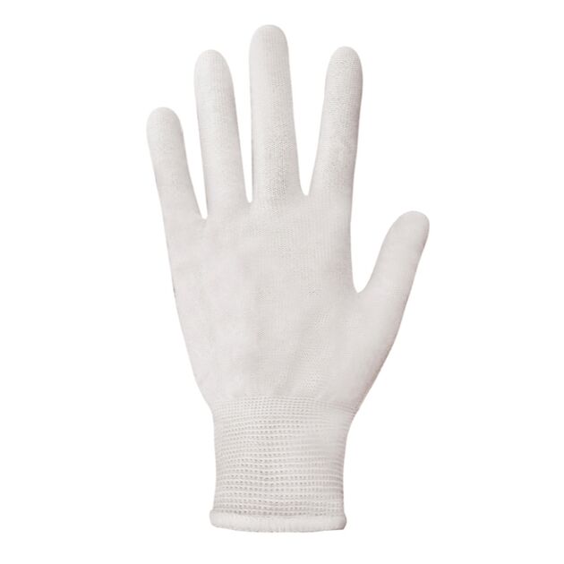 Перчатки синтетические белые без ПВХ точки 760810, 10 размер, фото , изображение 3 | SNABZHENIE.com.ua