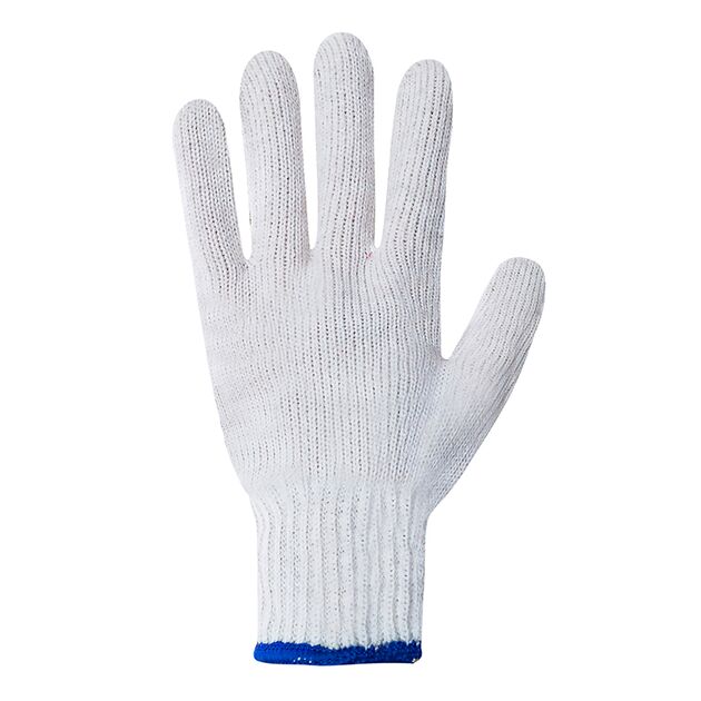 Перчатки трикотажные белые с Белый точкой "Волна", фото , изображение 3 | SNABZHENIE.com.ua