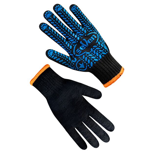 Перчатки трикотажные черные с ПВХ точкой 78611, фото  | SNABZHENIE.com.ua