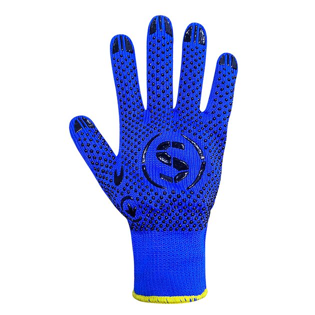 Перчатки  синие с ПВХ точкой 69135 "б", фото , изображение 3 | SNABZHENIE.com.ua