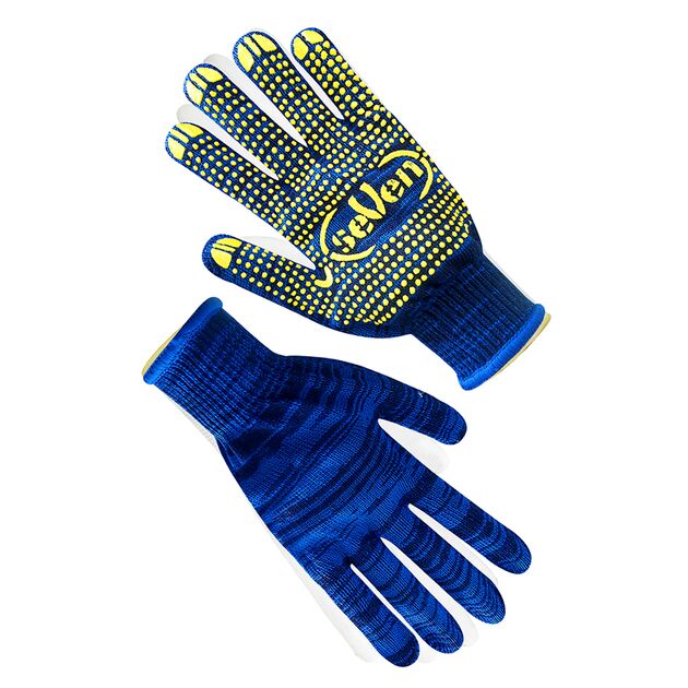 Перчатки трикотажные синие с ПВХ точкой 78314, фото  | SNABZHENIE.com.ua