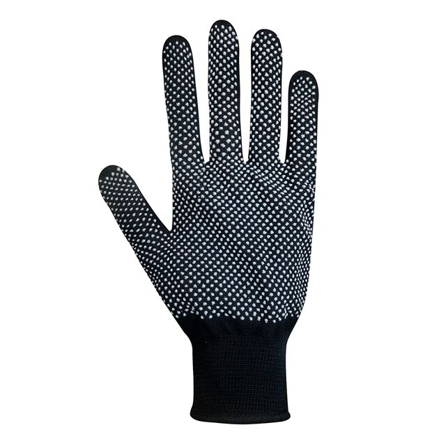 Перчатки синтетические черные с ПВХ точкой 10 р., фото , изображение 2 | SNABZHENIE.com.ua