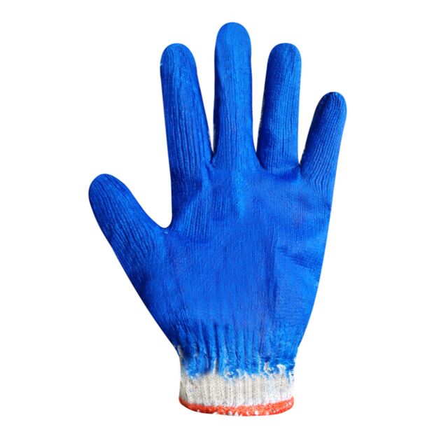 Перчатки хлопчатые белые с красным / синим латексными покрытием (вампирки), фото , изображение 3 | SNABZHENIE.com.ua