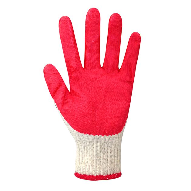 Перчатки хлопчатобумажные белые с красным латексным покрытием 69245 (вампирки), фото , изображение 2 | SNABZHENIE.com.ua