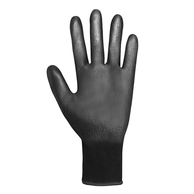 Перчатки синтетические черные с черным полиуретановым покрытием 69024 "б", 10 размер, фото , изображение 2 | SNABZHENIE.com.ua
