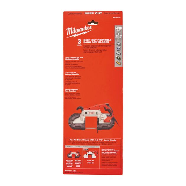 Полотно для ленточных пил MILWAUKEE, 1139,83х1,8/1,4мм, (3шт), фото , изображение 2 | SNABZHENIE.com.ua