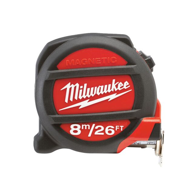 Рулетка магнитная MILWAUKEE, 8м/26фт, (27мм), фото  | SNABZHENIE.com.ua