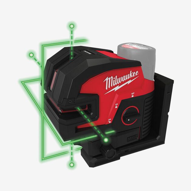 Milwaukee Нивелир линейно-точечный лазерний аккумуляторный, фото , изображение 2 | SNABZHENIE.com.ua