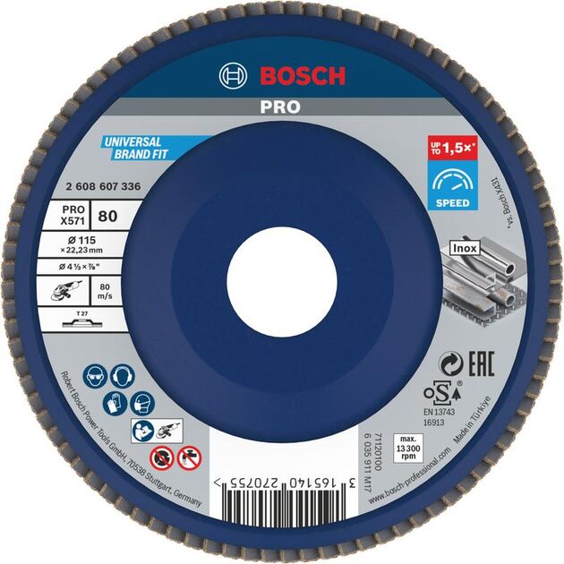 BOSCH Лепестковый шлифовальный диск, прямой, пластиковый, фото  | SNABZHENIE.com.ua