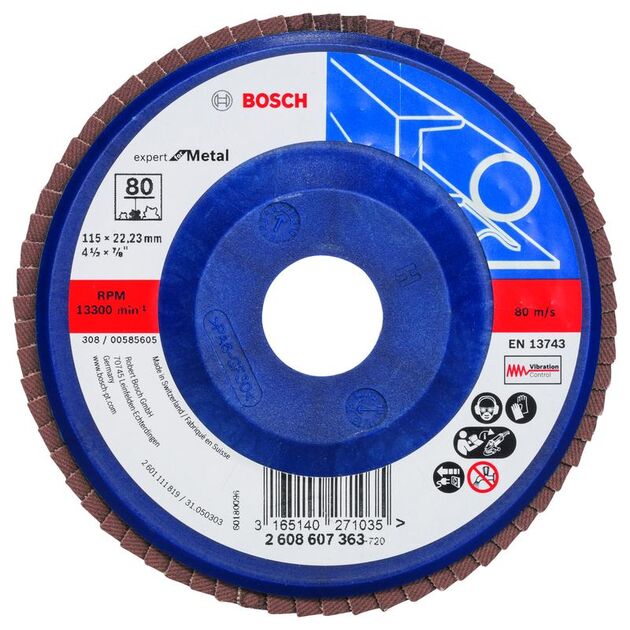 BOSCH Лепестковые шлифовальные диски, прямые, пластик, фото  | SNABZHENIE.com.ua