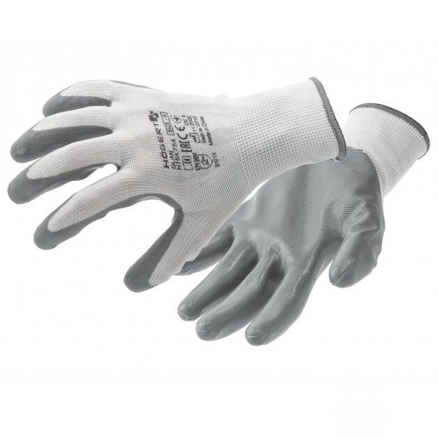 HOEGERT GLAN Перчатки рабочие с нитриловым покрытием, фото  | SNABZHENIE.com.ua