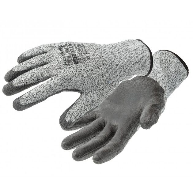 HOEGERT FUHSE Перчатки рабочие HPPE с защитой от порезов покрыты полиуретаном, фото  | SNABZHENIE.com.ua