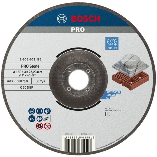 BOSCH Армированный отрезной круг PRO Stone, фото , изображение 2 | SNABZHENIE.com.ua