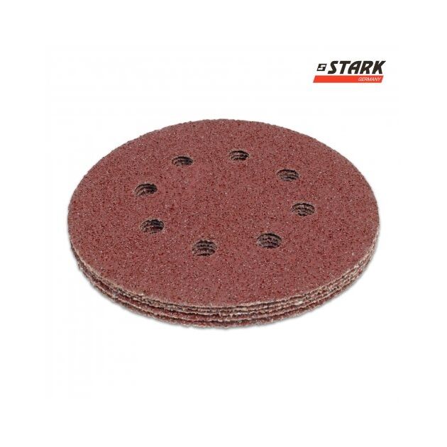 Бумага шлифовальная Stark D125 мм 8 отверстий з. 40 5 шт., фото  | SNABZHENIE.com.ua