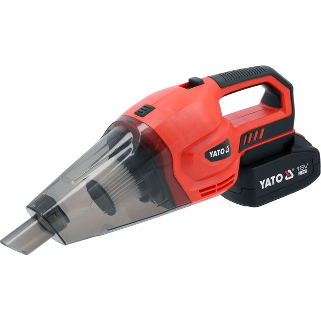 Порохотяг з фільтром HEPA акумулятор YATO Li-Ion 18 V 4 АГод 150 Вт 2 подовжувачі і насадки [6], фото  | SNABZHENIE.com.ua