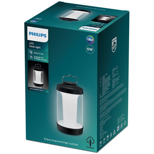 Ліхтар кемпінговий Philips Cicero 6Вт 5000K 4000мАг USB-A IP54 чорний, фото , зображення 5 | SNABZHENIE.com.ua