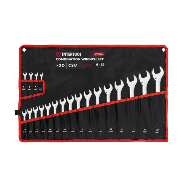 Набір ключів комбінованих, 20 шт., 6-32 мм, професійні, DIN3113, чохол, фото  | SNABZHENIE.com.ua