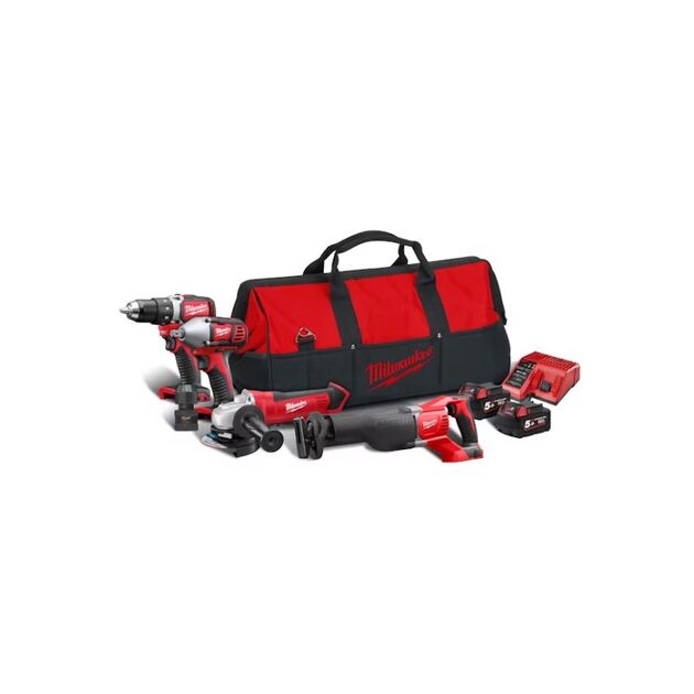Набор инструментов аккумуляторных MILWAUKEE, M18 BLPP4B-502B (ЗУ, 2 акк.Х5Ач, сумка), фото  | SNABZHENIE.com.ua